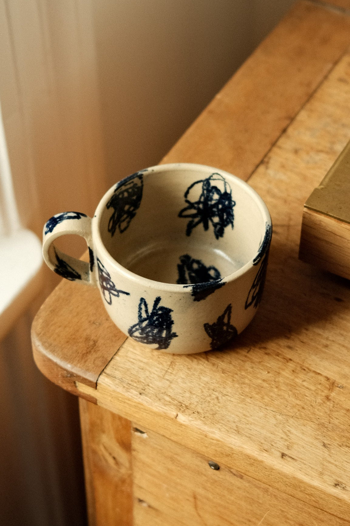 Vintage Mug in Rainy Clouds